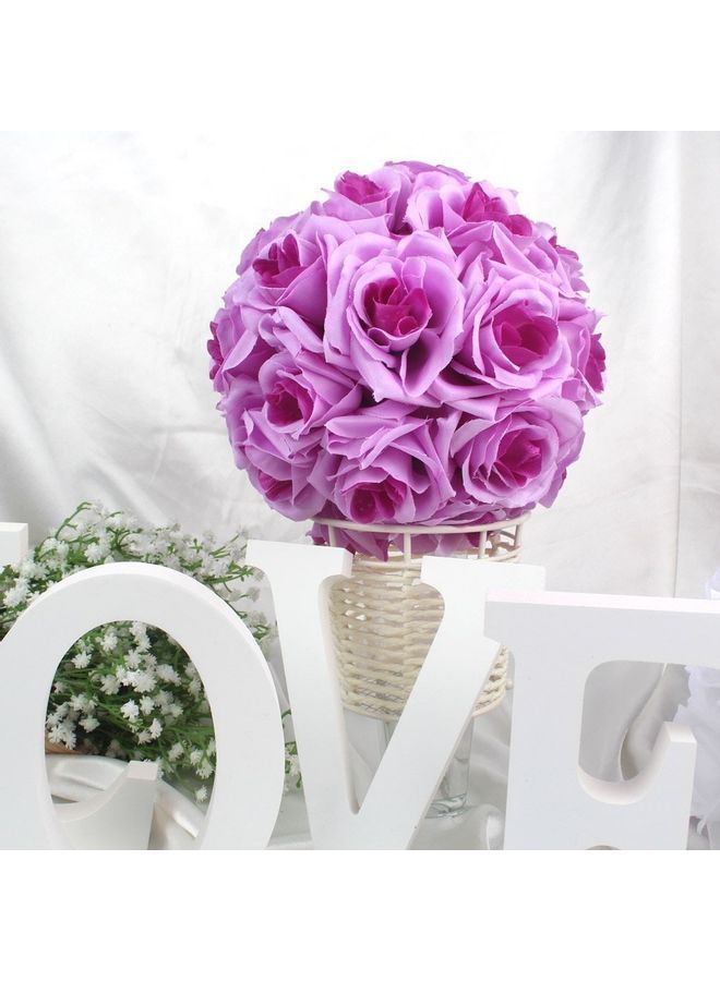 NIBEMINENT Wedding Party Rose Flower Ball Purple 20 x 20cm - Image 4