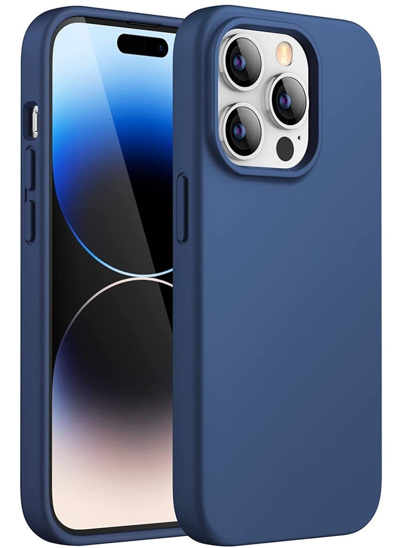 ELTRAZONE Silicone Case for iPhone 14 Pro Max 6.7-inch, Silky-Soft Touch Full-Body Protective Phone Case, Shockproof Cover with Microfiber Lining (Cobalt Blue) - Image 1