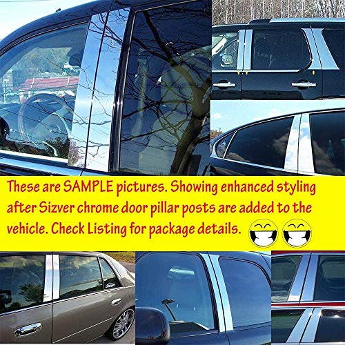 S SIZVER Polished Stainless Steel Pillar Posts Accent Covers for 2013-2018 Ford Fusion with Keypad Cutout - Image 3