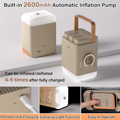 Coverado Car Air Mattress for Tesla Model Y, Self Inflating Car Sleeping Pad with Wireless Air Pump, 7" Thickened Tesla Model Y Mattress, Comfort Flocking Camping Bed, Model Y Accessories 2025-2021 - Image 2