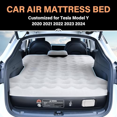 Coverado Car Air Mattress for Tesla Model Y, Self Inflating Car Sleeping Pad with Wireless Air Pump, 7" Thickened Tesla Model Y Mattress, Comfort Flocking Camping Bed, Model Y Accessories 2025-2021 - Image 4