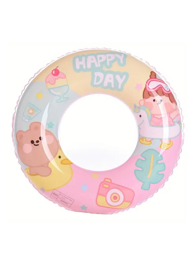 Goolsky 1pc Pool Float Swimming Ring, Summer Beach Swimming Ring Float, Cartoon PVC Swimming Ring(70#) - Image 1