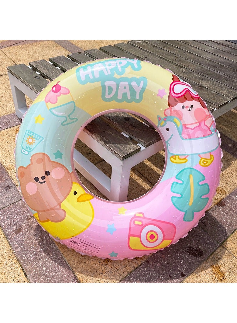 Goolsky 1pc Pool Float Swimming Ring, Summer Beach Swimming Ring Float, Cartoon PVC Swimming Ring(70#) - Image 2