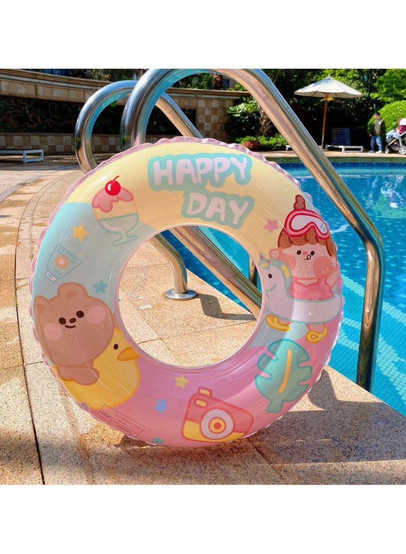 Goolsky 1pc Pool Float Swimming Ring, Summer Beach Swimming Ring Float, Cartoon PVC Swimming Ring(70#) - Image 3