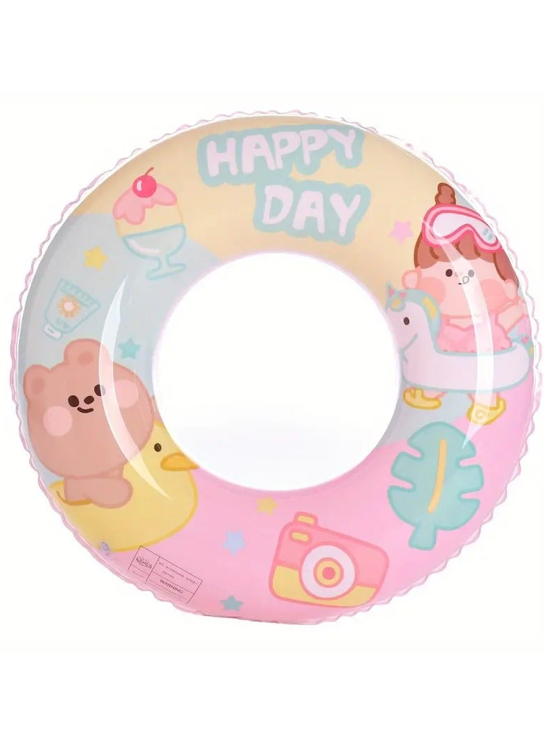 Goolsky 1pc Pool Float Swimming Ring, Summer Beach Swimming Ring Float, Cartoon PVC Swimming Ring(70#) - Image 5