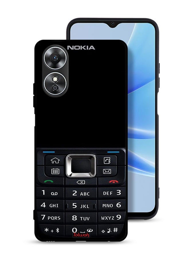 Tolwak Oppo A17 Protective Case Cover Old Phone Pattern - Image 1