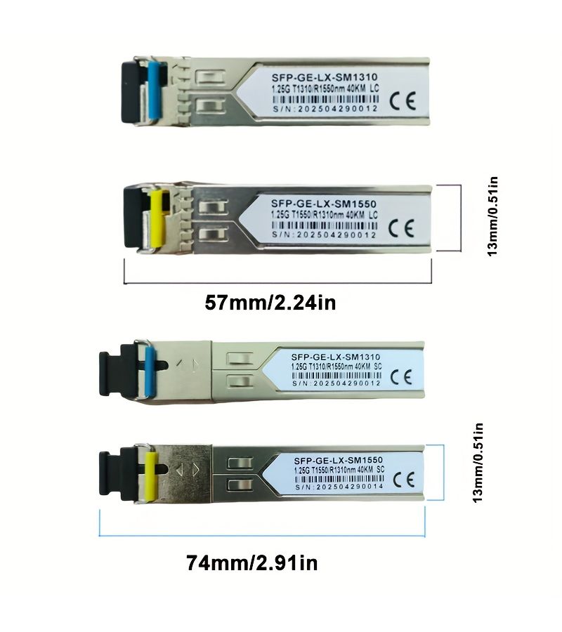 1 Pair 40km SC BiDi A+B SFP Single Mode Fiber Optic Transceiver Module - Image 2