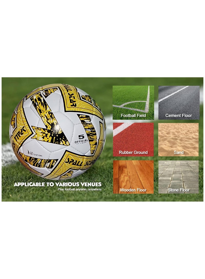Spall Football Soccer Ball For Matches World Cup Best Indoor/Outdoor Water Proof Ball For Professional Training And Match Men And Women Youth And Adult - Image 4