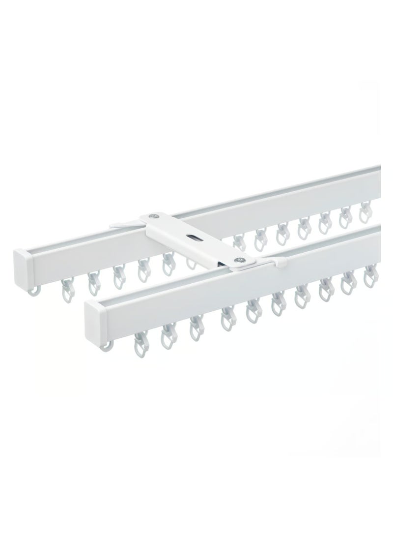 Curtain track set f ceiling, 2 trck, white - Image 1