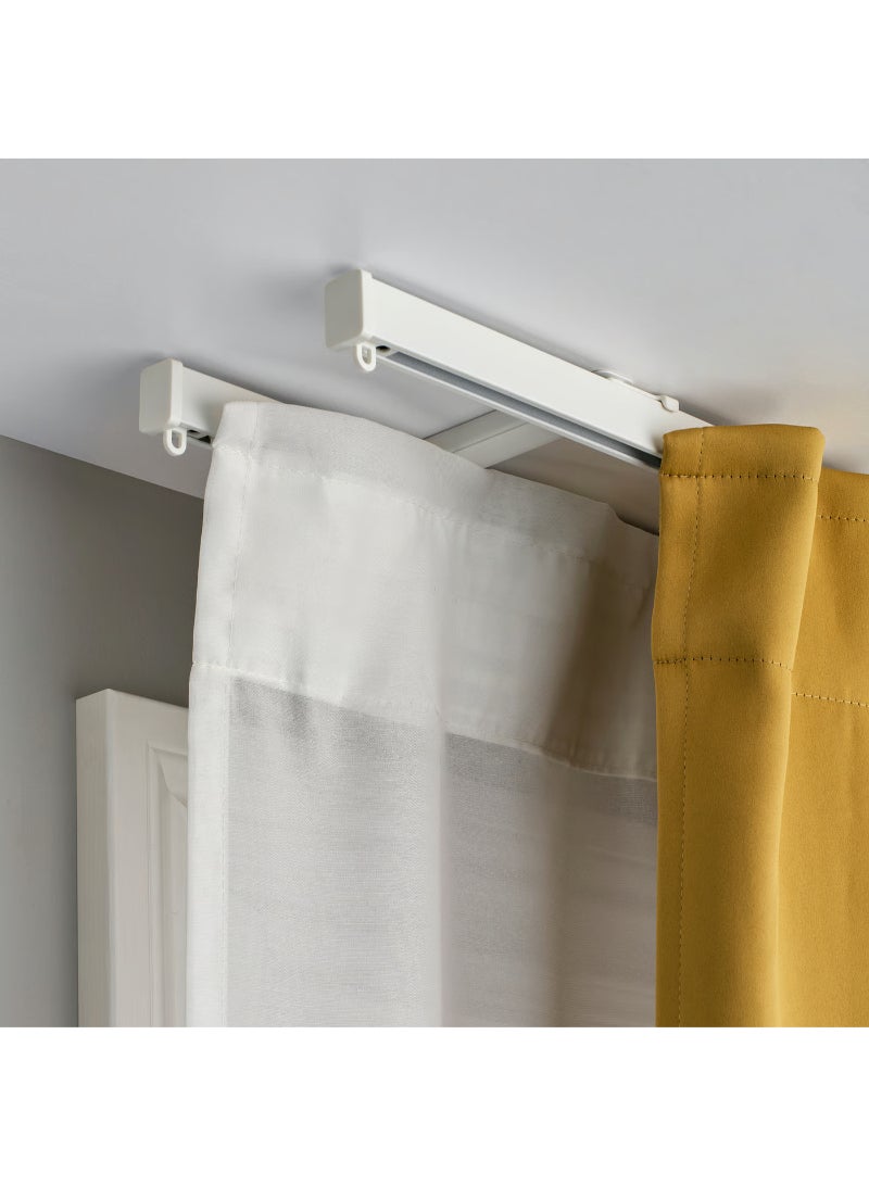 Curtain track set f ceiling, 2 trck, white - Image 2
