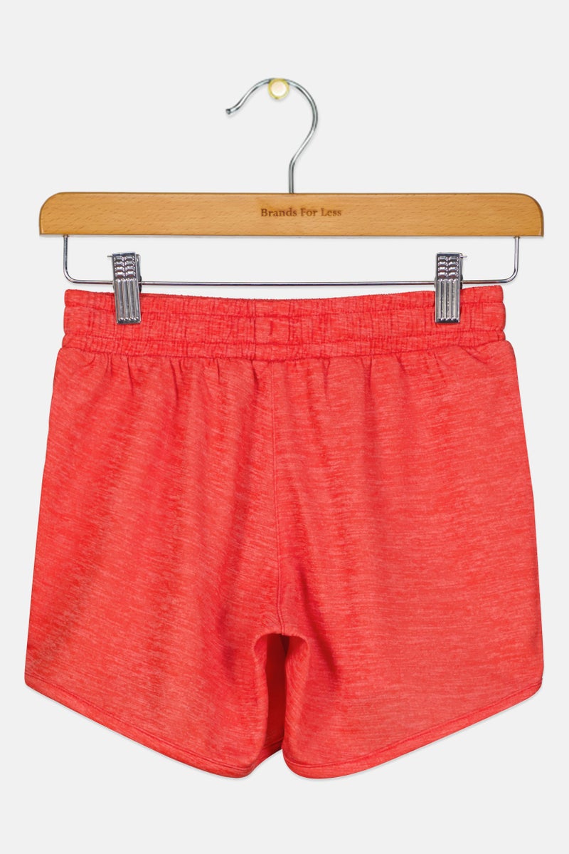 Adidas شورت تدريب للفتيات الصغيرات، أحمر زاهي - Image 2