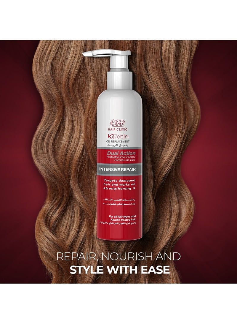Eva زيت الكيراتين من عيادة الشعر لاستبدال الشعر التالف - Image 2