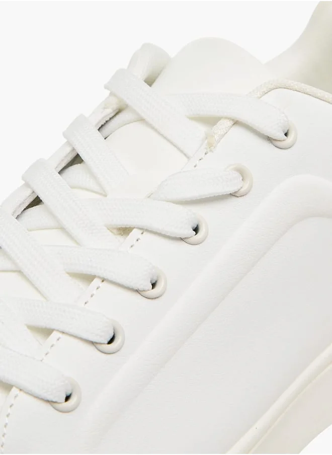 LBL by Shoexpress Men's Solid Sneakers With Lace-Up Closure