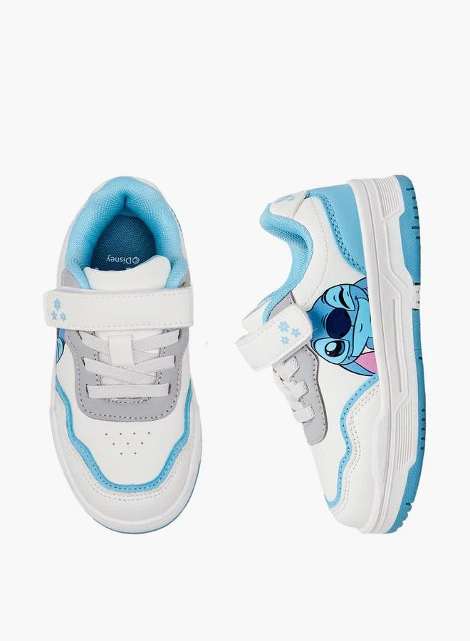 Disney Disney Girls Stitch Print Hook & Loop Ankle Sneakers