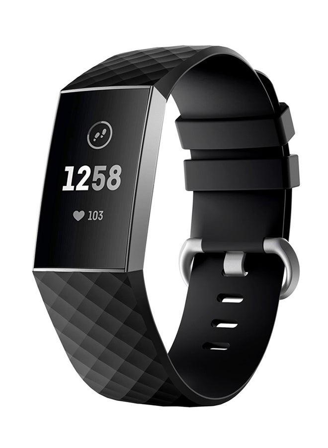 NIBEMINENT Replacement Strap Band For Fitbit Charge 3 Black  - Image 4