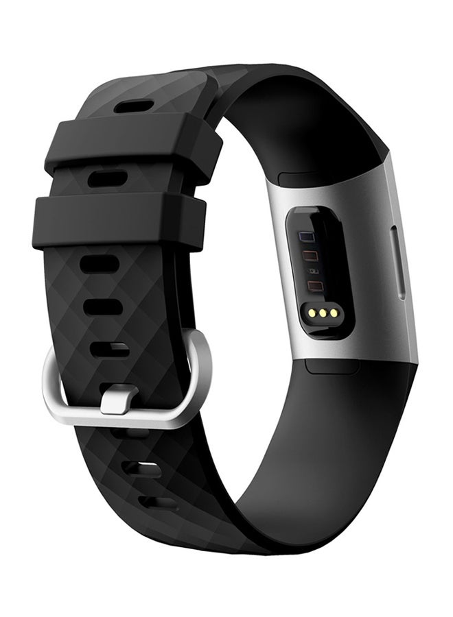 NIBEMINENT Replacement Strap Band For Fitbit Charge 3 Black  - Image 3