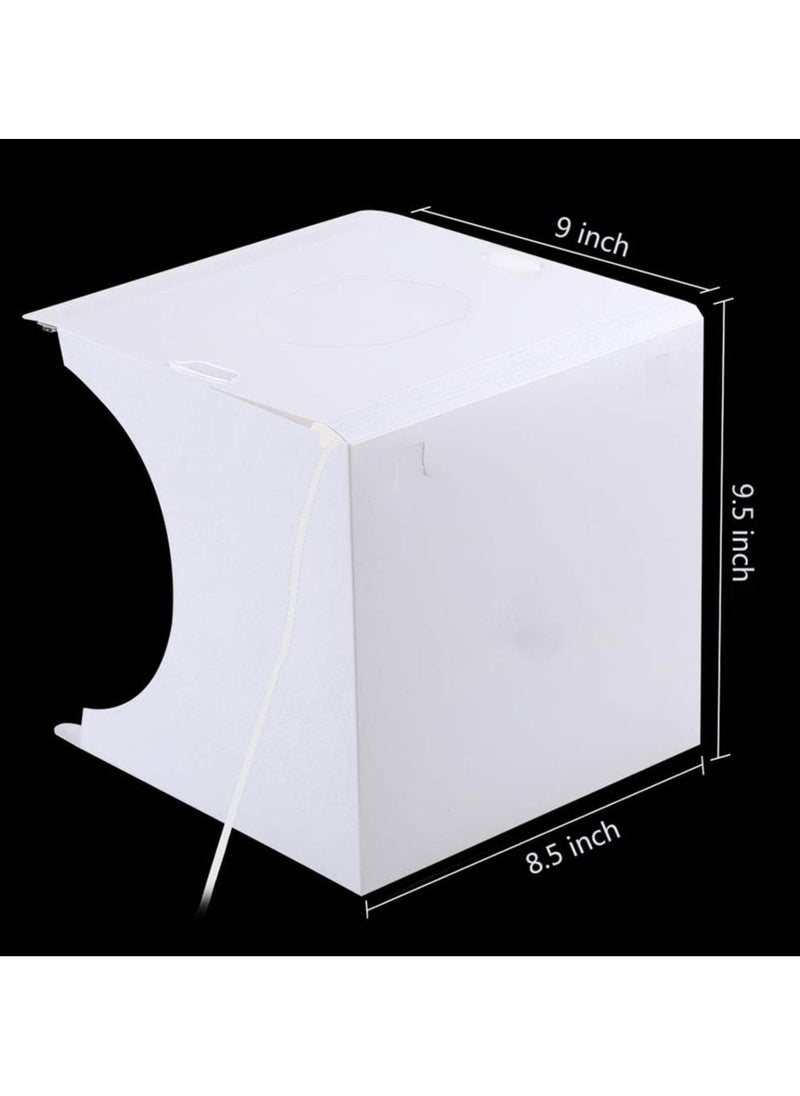 ماركة غير محددة LED Panel  Mini Folding Lightbox Photo Studio With Background Kit  - Image 3