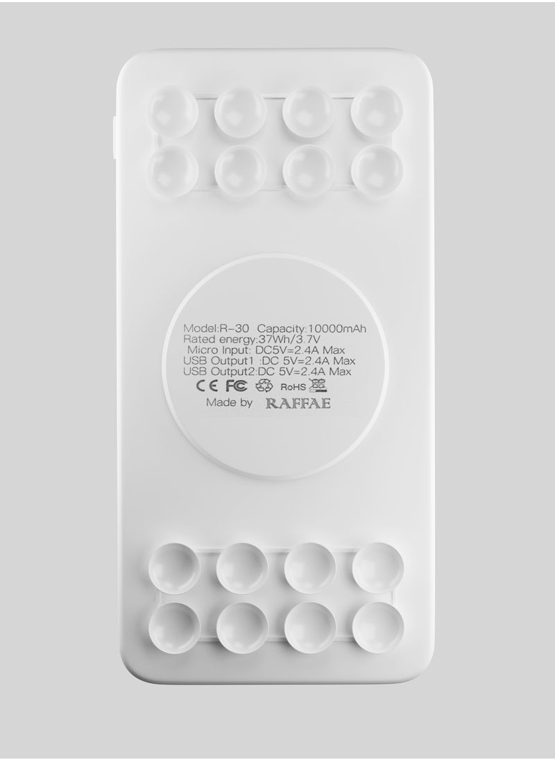 RAFFAE - 10000mAh Wireless Power Bank (Power Core 10k) With 25W Usb-C Port, LED indicator, AntiSlip Suction Cup, Magnetic Battery pack for iPhone 15/15 Pro/15 Pro Max/14/13/12, Samsung, etc. - Image 1