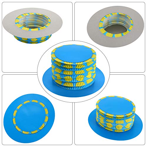 JOVITEC 8 Pcs 11.6 Inch Mad Hatter Tea Party Hats Decorations Cardboard Paper Fold Top Hats for Costume Accessory Party Supplies - Image 4