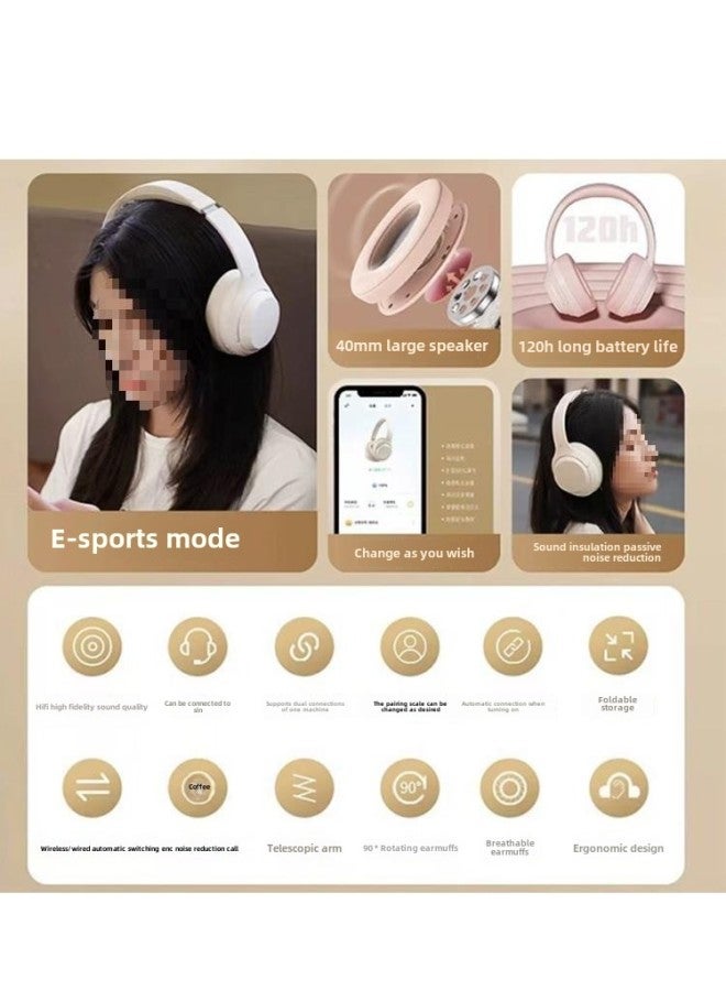 Headset Wireless Bluetooth Headset Computer E-sports Game Wired Belt Mai Long Endurance For Huawei Xiaomi Sony-Color:Official Standard Configuration - Cloud Skin☆  - Image 4