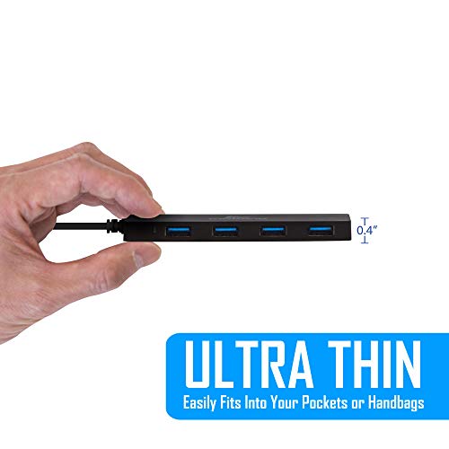 Kingwin USB Hub 4 Port USB 3.0 Data Hub for Mobile SSD, MacBook, Mac Pro/ Mini, iMac, Chromebook, Surface Pro, USB Flash Drives, Notebook PC, XPS, and More [Ultra Slim] - Image 5