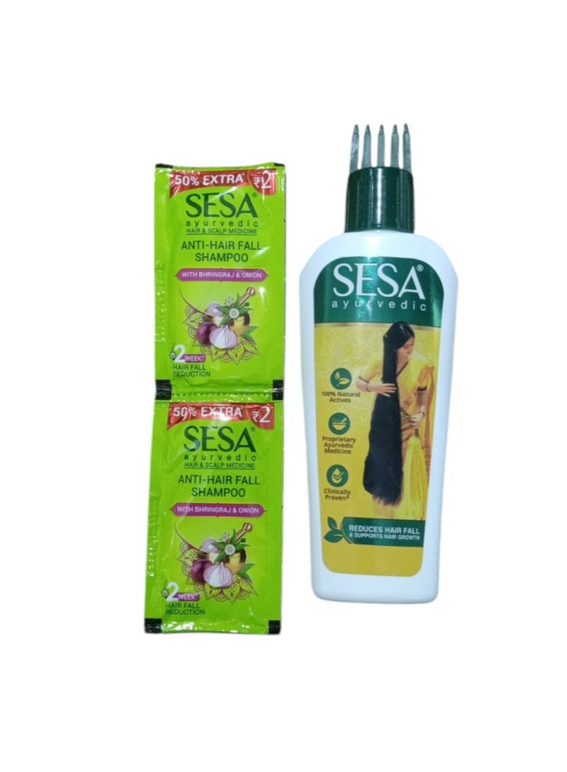 سيسا يقلل الأيورفيدا من تساقط الشعر ويدعم نمو الشعر 100 مل + 2 قطعة شامبو