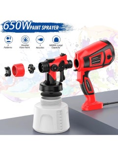 Uwals Paint Sprayer, High Power Electric Paint Sprayer, HVLP Spray Paint Gun with 5 Copper Nozzles and 3 Spray Patterns for Home Interior and Exterior, Furniture, Cabinets, Fence, Doors, Walls  - Image 2