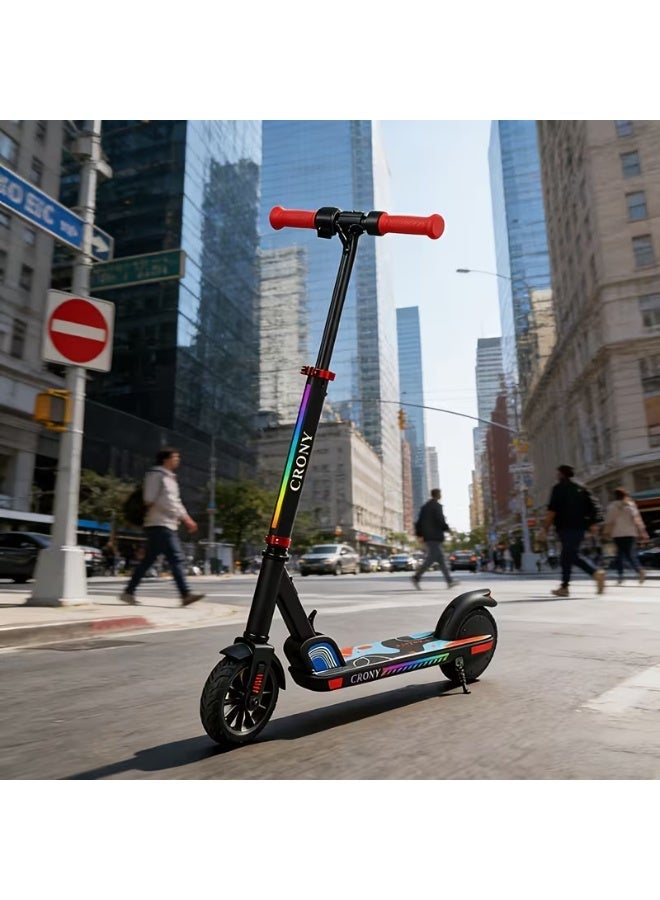 Crony S2 Electric Scooter | Foldable, Aluminum Alloy, Double Brake, Rechargeable Lithium Battery, Essential for Short Trips and Light Travel, Suitable for Adults and Teenagers, Ideal Festival Gift - Image 3