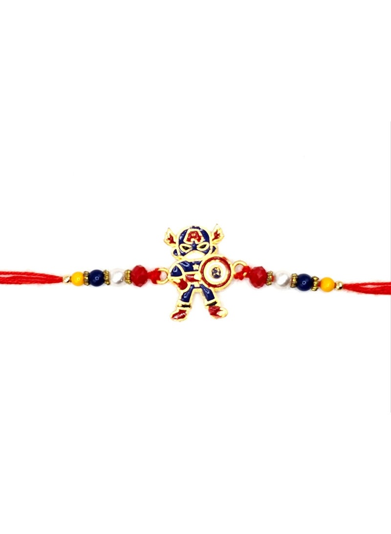 Shreeji Kids Rakhi Gift Combo – Cartoon Rakhi for Boys with Invisible Ink Spy Pen & UV Light – Fun & Unique Rakhi for Children, Bhaiya Rakhi Gift Idea (CAPTAIN AMERICA) - Image 3