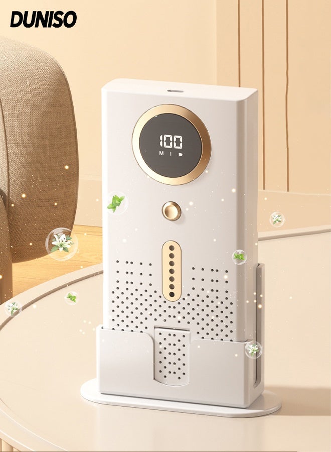 DUNISO Air Purifier for Home Intelligent Nanocomposite Air Purifier Quiet Sleep Mode Function Aromatherapy Function 360° Air Outflow Small Air Filters Out Cigarette Pollen Dust Purifier for Pets Hair, Odor, Dust, Smoke, Pollen - Image 1