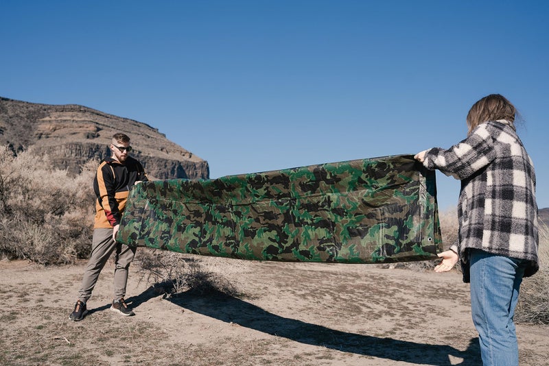 Stansport ستانس بورت قماش مقاوم للتمزق متوسط التحمل 10' x 12' - تمويه أخضر (T-1012-C) - Image 5