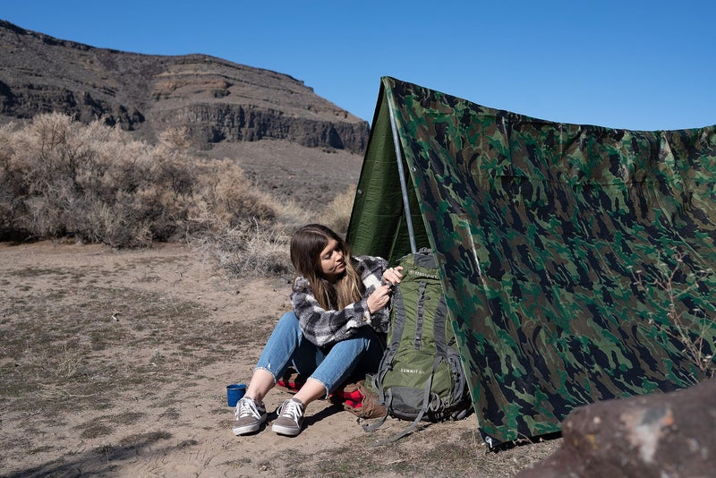 Stansport ستانس بورت قماش مقاوم للتمزق متوسط التحمل 10' x 12' - تمويه أخضر (T-1012-C) - Image 4