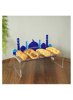 Blue Islamic style acrylic presentation dessert stand, size 16x20x30 cm - pzsku/ZF9A5D892082BBA0986C7Z/45/_/1709708035/46d0408c-2ab6-4211-ba0d-074a0f33ab1c