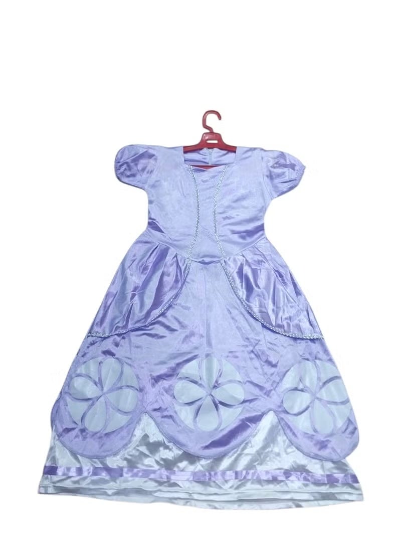 لبس تنكري شخصية صوفيا للأطفال مع تاج وعصا – فستان أميرة للبنات - Image 2