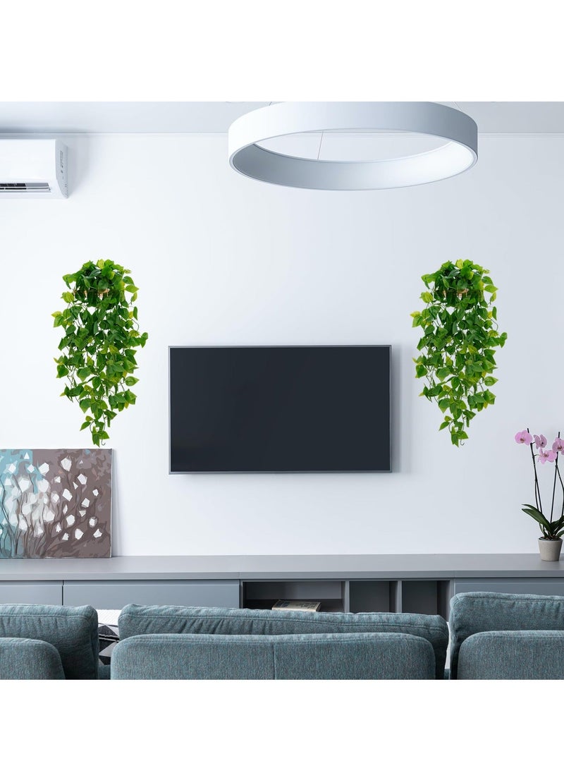 Generic Artificial Hanging Plants, 35.5inch/90cm Fake Hanging Plants, Fake Ivy Vines with Full Leaves, Faux Hanging Greenery Pothos for Wall Home Living Room Indoor Outdoor Decor (2 Pcs)  - Image 4