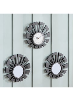 Zoya 3-Piece Mirror And Clock Set 25 x 2 x 25 cm