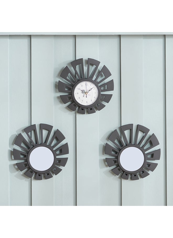 Home Box Zoya 3-Piece Mirror And Clock Set 25 x 2 x 25 cm  - Image 2