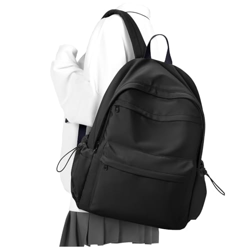 VECAVE School Backpack College High School Bags backpack for Boys Girls Teens Waterproof Bookbag Casual Lightweight Travel Rucksack Daypack Backpacks for Men Women Black - Image 1