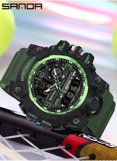 Sanda Sanda Men's Sports Watch, waterproof digital timer with alarm and screen, quartz, analog, electronic, 3133  - Image 3