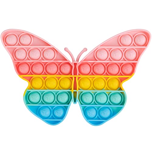 AIZIXIN Pop Bubble Fidget Sensory Toys Squeeze Sensory Toys Novelty Gifts for Boys and Girls Stress Relief and AntiAnxiety Tools for Kids and Adults Butterfly - Image 1