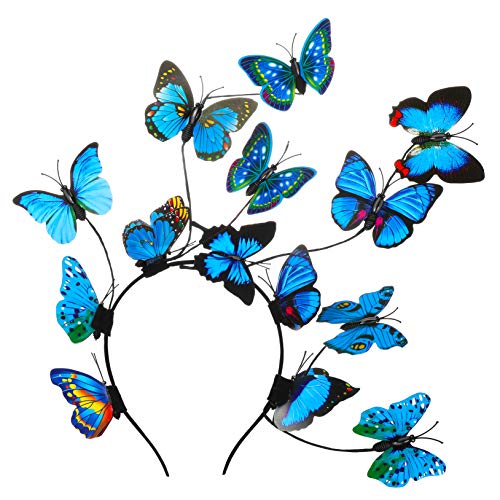 Coucoland Butterfly Fascinator Hat Derby Fascinators Butterfly Headpiece for Festival Halloween Costume Party - Image 1