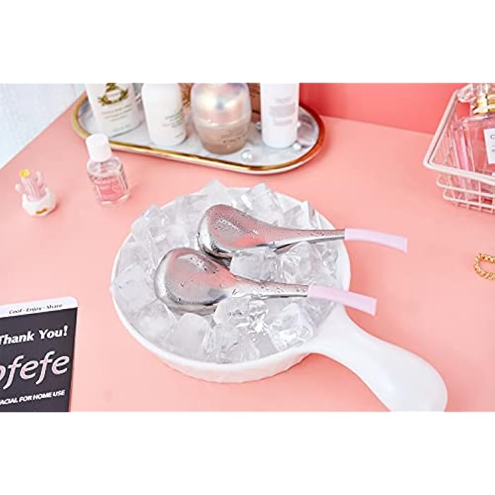 pfefe Cryo Sticks Facial Skin Care Ice Globes for Women Face Eyes, Stainless Steel Face Beauty Tools for Girls Ladies, Esthetician Supplies Cooling Spa Globes with Storage Case - Image 5