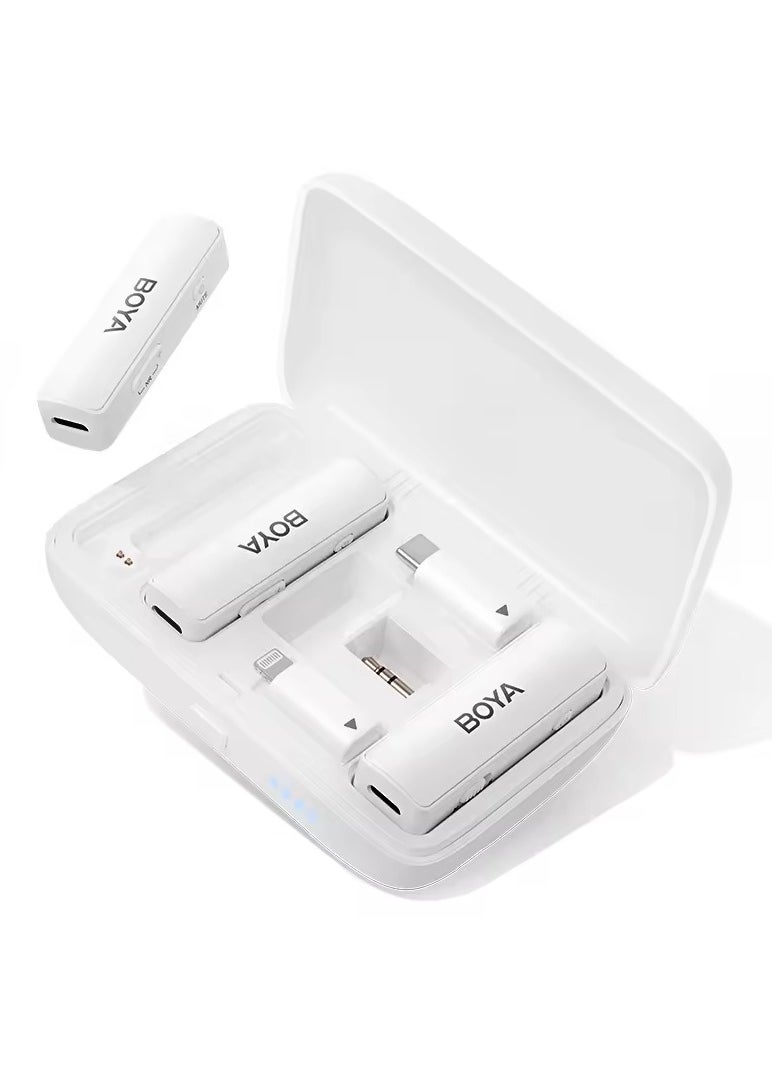 BOYA BOYALINK ( White ) Wireless Microphone System All-in-one 2.4GHz ( White )  - Image 2