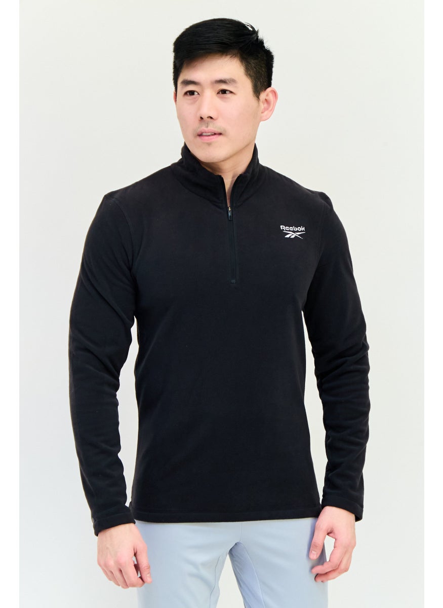 Reebok Men Sportswear Fit Long Sleeve Outdoor Sweatshirt, Black  - Image 1