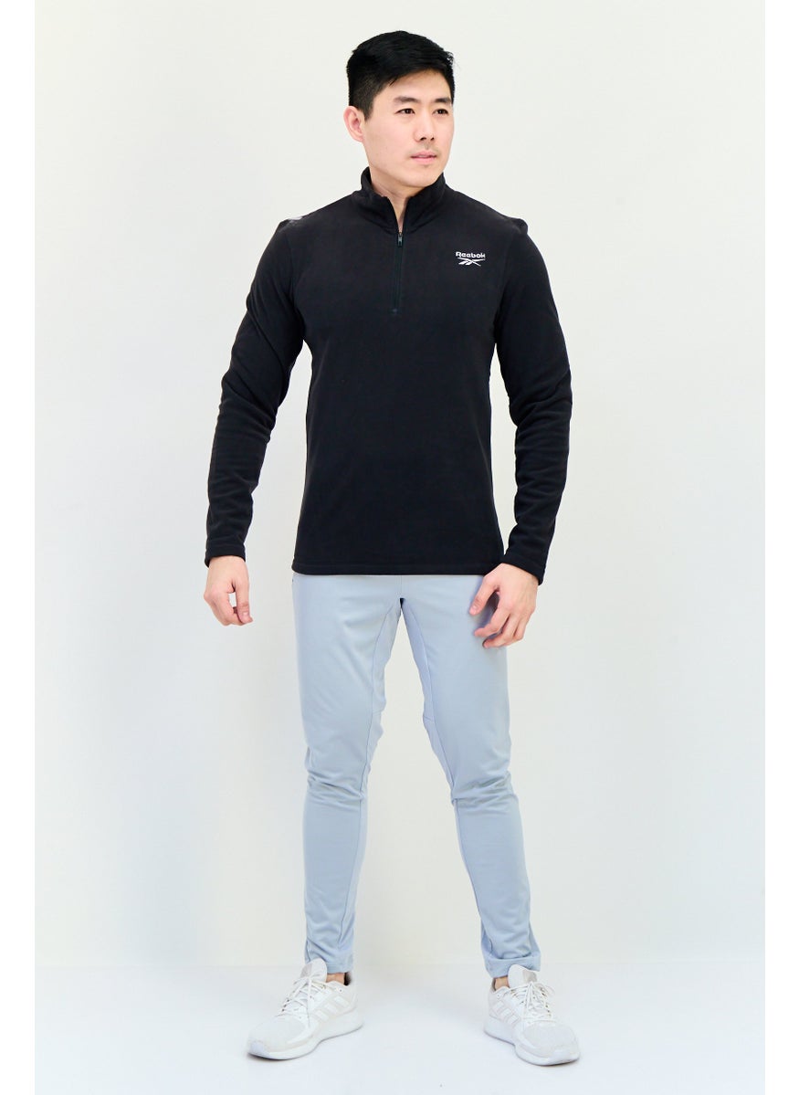 Reebok Men Sportswear Fit Long Sleeve Outdoor Sweatshirt, Black  - Image 2