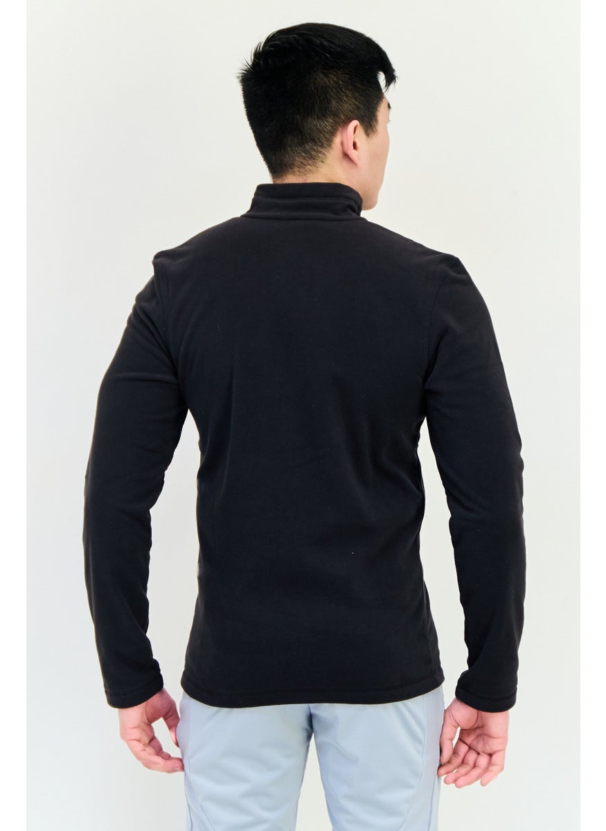 Reebok Men Sportswear Fit Long Sleeve Outdoor Sweatshirt, Black  - Image 4