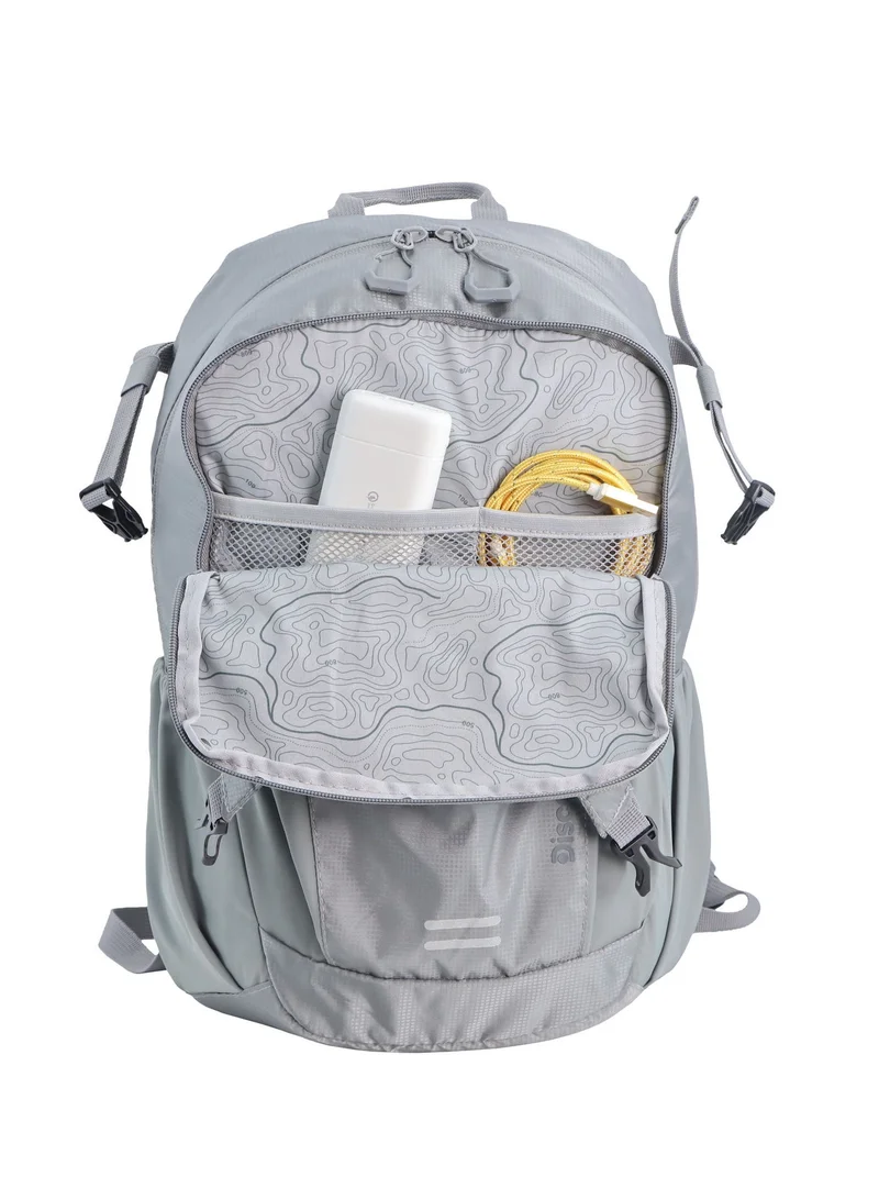 Discovery Grey Discovery Body Spirit Nylon Ripstop 10L Outdoor Backpack Grey for Men and Women, Durable Lightweight Water Resistant Casual Daypack Bag for School College University Office Travel Hiking Adventure.  | Best Price UAE