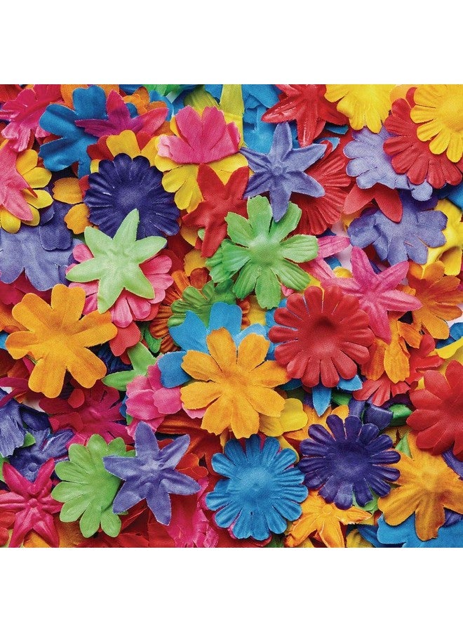 Colorations ® Colorful Fabric Flowers For Arts & Crafts Set Of 300 Assorted Fabric Flower Shapes & Colors For Craft Projects Fabric Flower Shapes For Decorating Collaging & Crafting Craft Supplies - Image 1