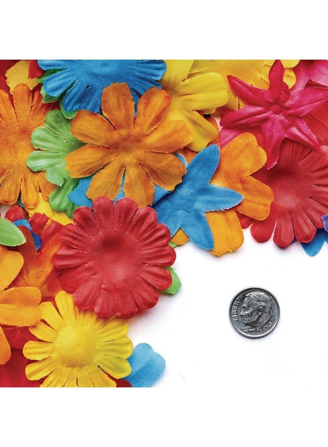 Colorations ® Colorful Fabric Flowers For Arts & Crafts Set Of 300 Assorted Fabric Flower Shapes & Colors For Craft Projects Fabric Flower Shapes For Decorating Collaging & Crafting Craft Supplies - Image 4