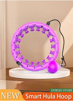 Generic 24 Knots Weighted Hula Circle Hoops, Smart Waist Exercise Ring for Adults Weight Loss, Exercise Hoop Suitable for Women and Beginners  - Image 1